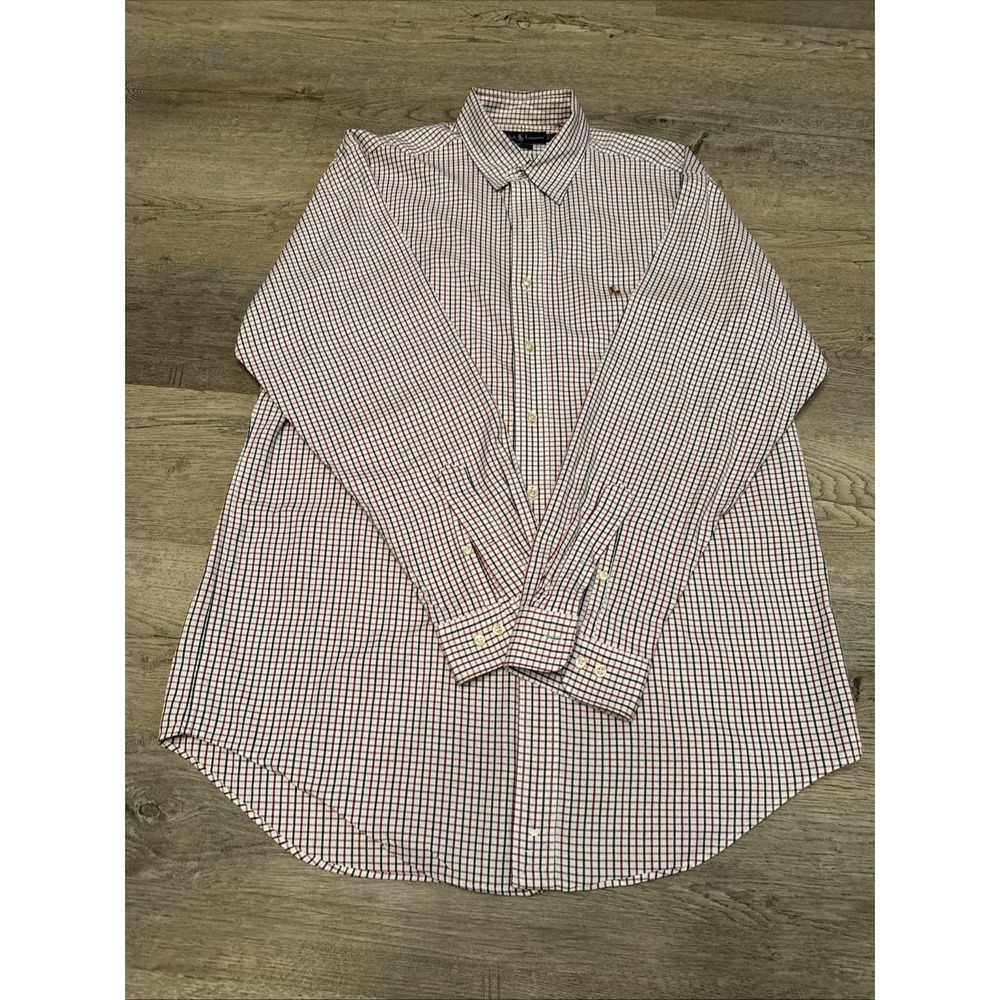 Ralph‎ Lauren Blue Label Yarmouth 16.5 34/35 Blue Pony Red White Blue
